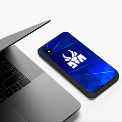 Чехол iPhone XS Max матовый Die Antwoord blue poly, цвет: 3D-черный — фото 2