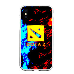 Чехол iPhone XS Max матовый Dota 2 огненный стиль