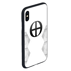 Чехол iPhone XS Max матовый Blue Exorcist white poly, цвет: 3D-черный — фото 2