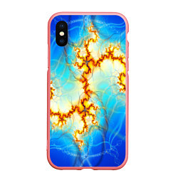 Чехол iPhone XS Max матовый Абстрактные молнии узоры