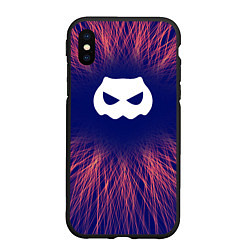 Чехол iPhone XS Max матовый DanMachi red energy, цвет: 3D-черный