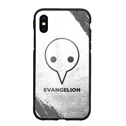 Чехол iPhone XS Max матовый Evangelion - white gradient, цвет: 3D-черный