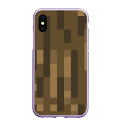 Чехол iPhone XS Max матовый Wood - Minecraft