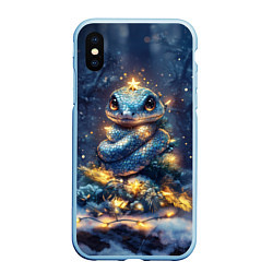 Чехол iPhone XS Max матовый Змея елочка