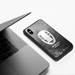 Чехол iPhone XS Max матовый Spirited Away - grey gradient, цвет: 3D-черный — фото 2