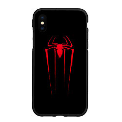 Чехол iPhone XS Max матовый Amazing SpiderMan, цвет: 3D-черный