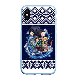 Чехол iPhone XS Max матовый Demon slayer sweater