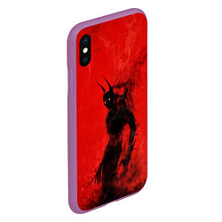 Чехол iPhone XS Max матовый Evil Batman, цвет: 3D-фиолетовый — фото 2