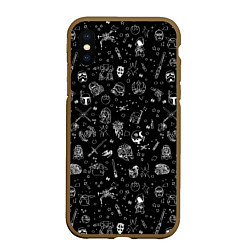 Чехол iPhone XS Max матовый Звездные войны паттерн