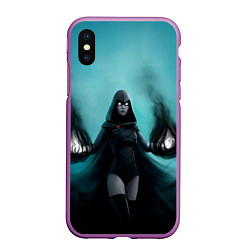 Чехол iPhone XS Max матовый Raven young justice, цвет: 3D-фиолетовый