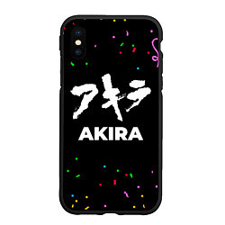 Чехол iPhone XS Max матовый Akira конфети, цвет: 3D-черный