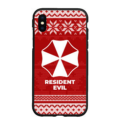 Чехол iPhone XS Max матовый Новогодний Resident Evil, цвет: 3D-черный