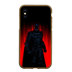 Чехол iPhone XS Max матовый Batman - Robert Pattinson, цвет: 3D-коричневый