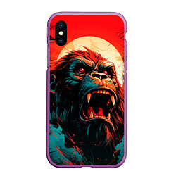 Чехол iPhone XS Max матовый King Kong roar