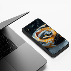 Чехол iPhone XS Max матовый Новогодняя большая змея, цвет: 3D-черный — фото 2