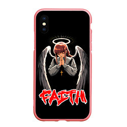 Чехол iPhone XS Max матовый Makima faith - Chainsaw man