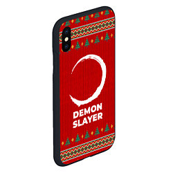 Чехол iPhone XS Max матовый Demon Slayer new year, цвет: 3D-черный — фото 2