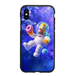 Чехол iPhone XS Max матовый Homer Simpson is a brave astronaut