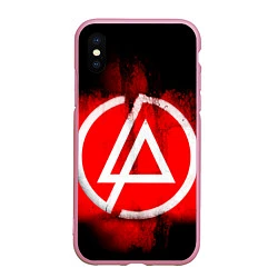 Чехол iPhone XS Max матовый Linkin Park: Red style