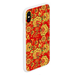 Чехол iPhone XS Max матовый Хохлома, цвет: 3D-белый — фото 2