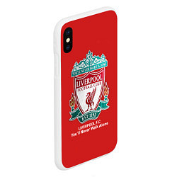 Чехол iPhone XS Max матовый Liverpool, цвет: 3D-белый — фото 2