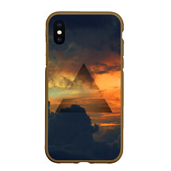 Чехол iPhone XS Max матовый 30 seconds to mars, цвет: 3D-коричневый