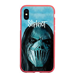 Чехол iPhone XS Max матовый Slipknot, цвет: 3D-красный