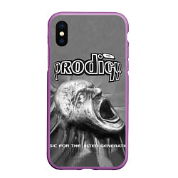 Чехол iPhone XS Max матовый The Prodigy: Madness, цвет: 3D-фиолетовый