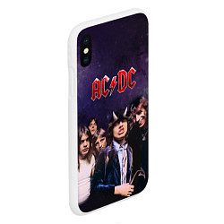 Чехол iPhone XS Max матовый AC/DC, цвет: 3D-белый — фото 2