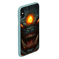 Чехол iPhone XS Max матовый Roshan Rage, цвет: 3D-мятный — фото 2