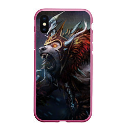 Чехол iPhone XS Max матовый Ursa Rage, цвет: 3D-малиновый