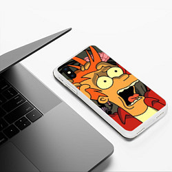 Чехол iPhone XS Max матовый Frai Horrified, цвет: 3D-белый — фото 2