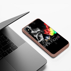 Чехол iPhone XS Max матовый Pink Floyd, цвет: 3D-коричневый — фото 2
