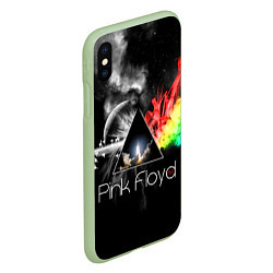 Чехол iPhone XS Max матовый Pink Floyd, цвет: 3D-салатовый — фото 2