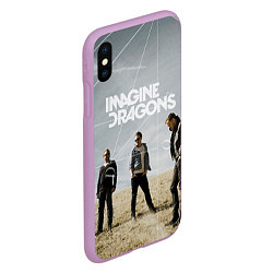 Чехол iPhone XS Max матовый Imagine Dragons: Boys, цвет: 3D-сиреневый — фото 2