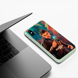 Чехол iPhone XS Max матовый Доктор кто, цвет: 3D-салатовый — фото 2