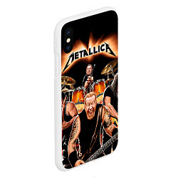 Чехол iPhone XS Max матовый Metallica Band, цвет: 3D-белый — фото 2