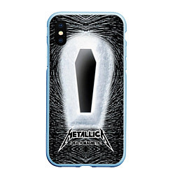 Чехол iPhone XS Max матовый Metallica: Death Magnetic, цвет: 3D-голубой