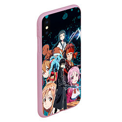 Чехол iPhone XS Max матовый Sword Art Online, цвет: 3D-розовый — фото 2