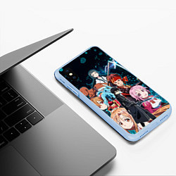 Чехол iPhone XS Max матовый Sword Art Online, цвет: 3D-голубой — фото 2