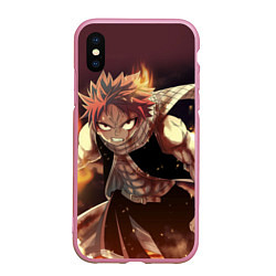 Чехол iPhone XS Max матовый Fairy tail, цвет: 3D-розовый