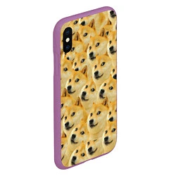 Чехол iPhone XS Max матовый Doge, цвет: 3D-фиолетовый — фото 2