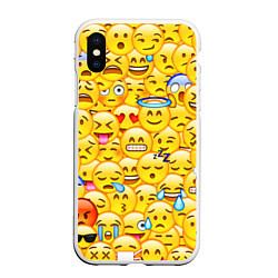 Чехол iPhone XS Max матовый Emoji