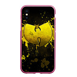 Чехол iPhone XS Max матовый Wu-Tang Clan: Yellow, цвет: 3D-малиновый