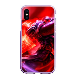 Чехол iPhone XS Max матовый League of legends, цвет: 3D-сиреневый