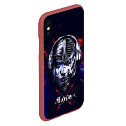 Чехол iPhone XS Max матовый Love pirate station, цвет: 3D-красный — фото 2