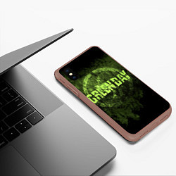 Чехол iPhone XS Max матовый Green Day: Acid Voltage, цвет: 3D-коричневый — фото 2