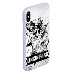 Чехол iPhone XS Max матовый Linkin Park, цвет: 3D-светло-сиреневый — фото 2