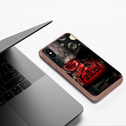 Чехол iPhone XS Max матовый Fallout Red, цвет: 3D-коричневый — фото 2