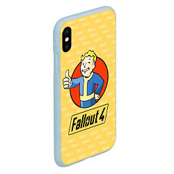 Чехол iPhone XS Max матовый Fallout 4: Pip-Boy, цвет: 3D-голубой — фото 2